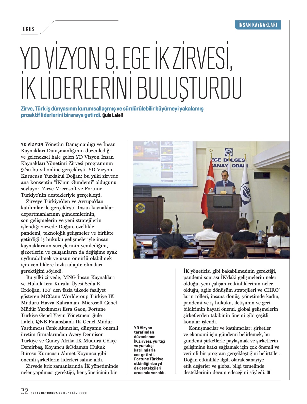 Fortune YD Vizyon - Ekim 2020