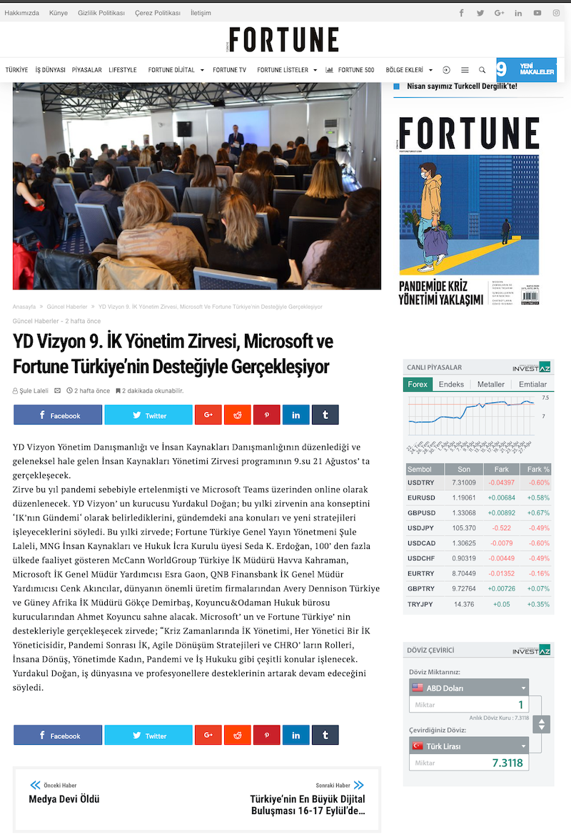 Fortune Turkey August 2020