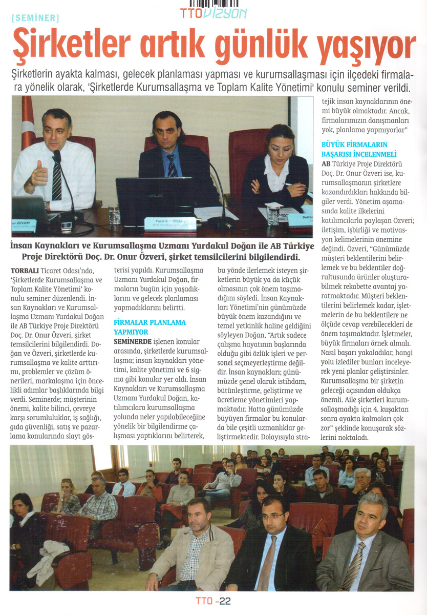 Torbalı Ticaret Odası - Haber 01.2013